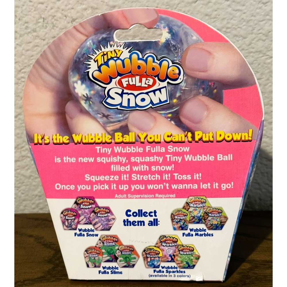 Tiny Wubble Fulla Snow Globe Sensory NEW Squishy Fidget Ball 6+ SAME DAY SHIP - Picture 3 of 4
